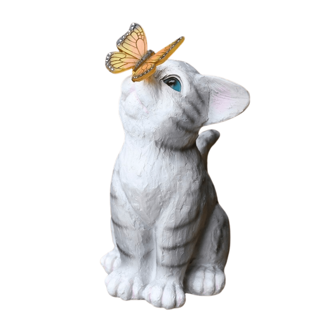 Estatua de Gato Solar - Luz Cálida / Resina/ IP65 - Disponible en Dreamy Home!