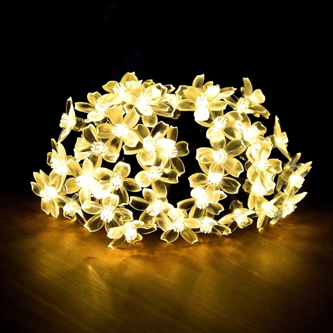 Guirnalda de Flores Solares - Luz Cálida o Multicolor / Largo 5 m / IP65 - Disponible en Dreamy Home!