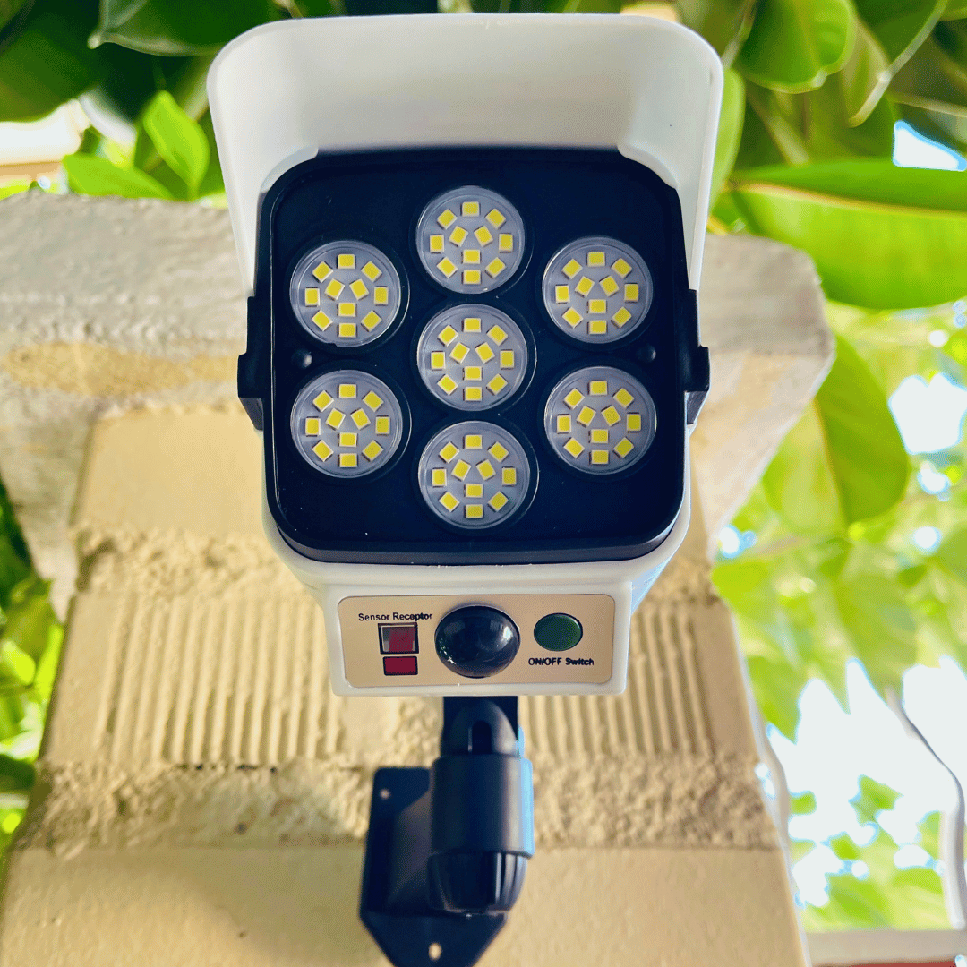 Foco Cámara de Seguridad Solar - 180W / Luz Fría / IP65 - Disponible en Dreamy Home!