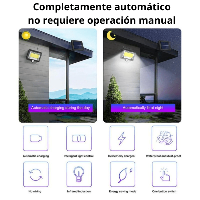 Foco Solar Compacto Solar - 100W / Luz Fría / IP65 - Disponible en Dreamy Home!