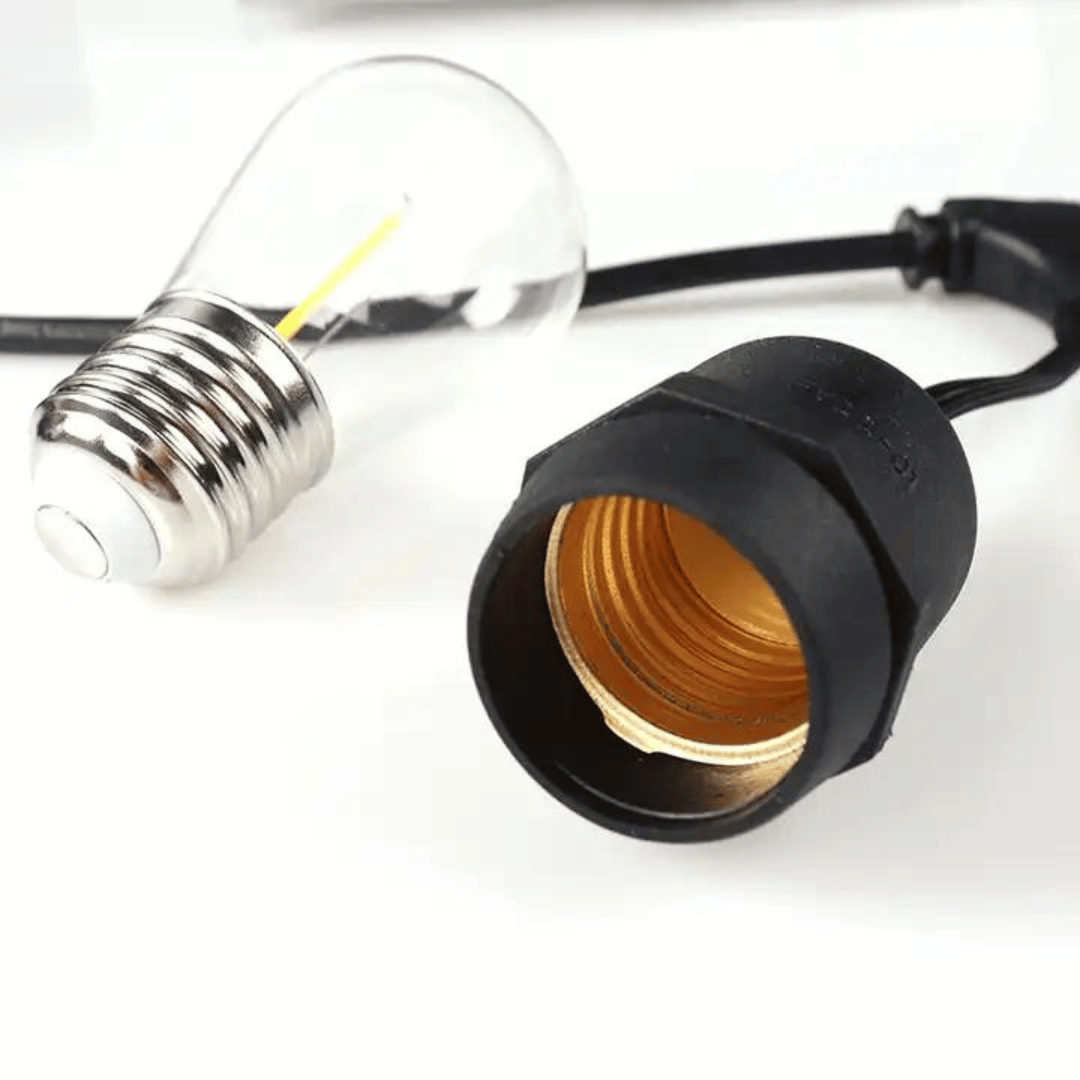 Guirnalda de Ampolletas Solar Hibrido - 10 Metros 10 Ampolletas Luz Cálida IP65 - Disponible en Dreamy Home!