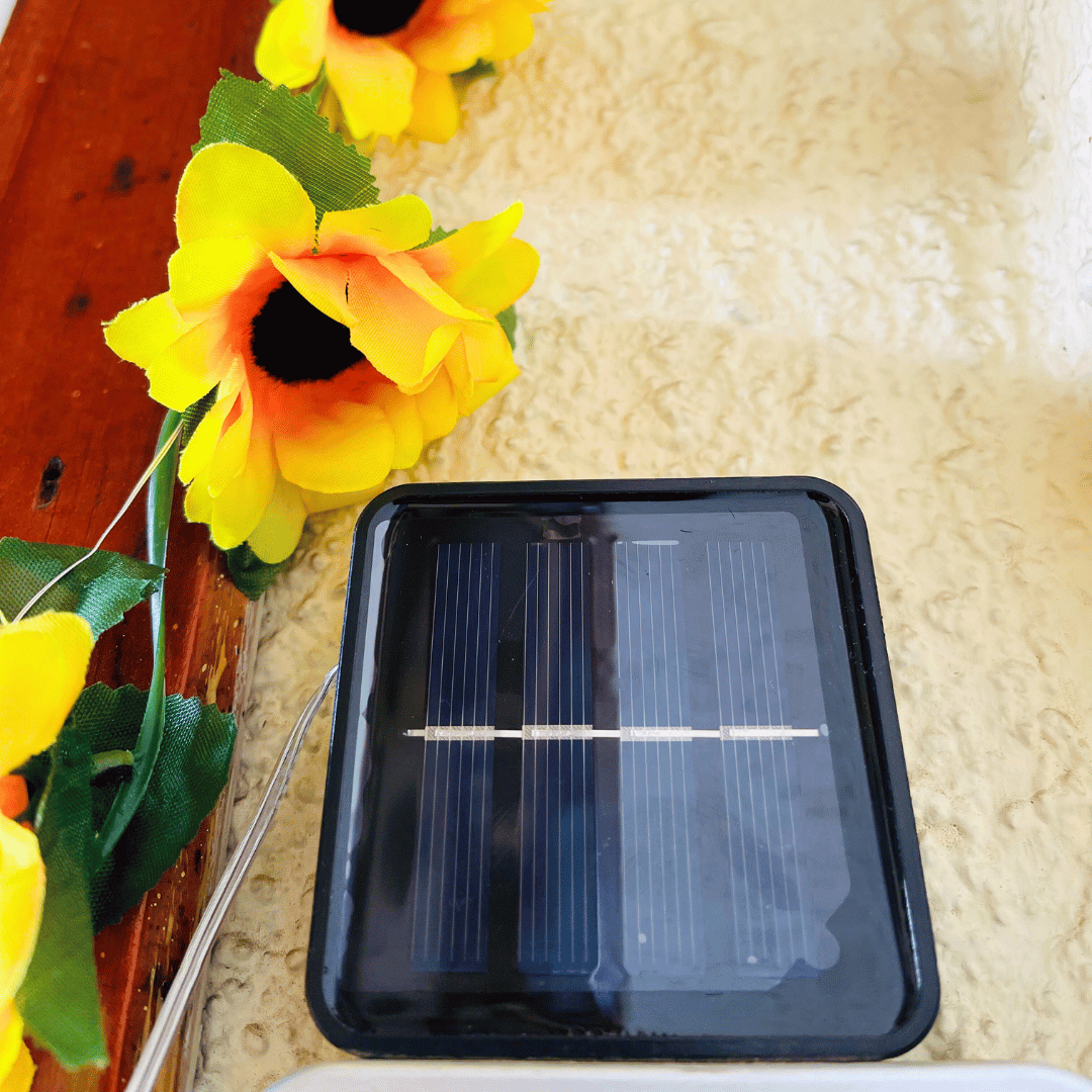 Guirnalda de Girasoles Solares - Luz Cálida / Largo 5 m / IP65 - Disponible en Dreamy Home!