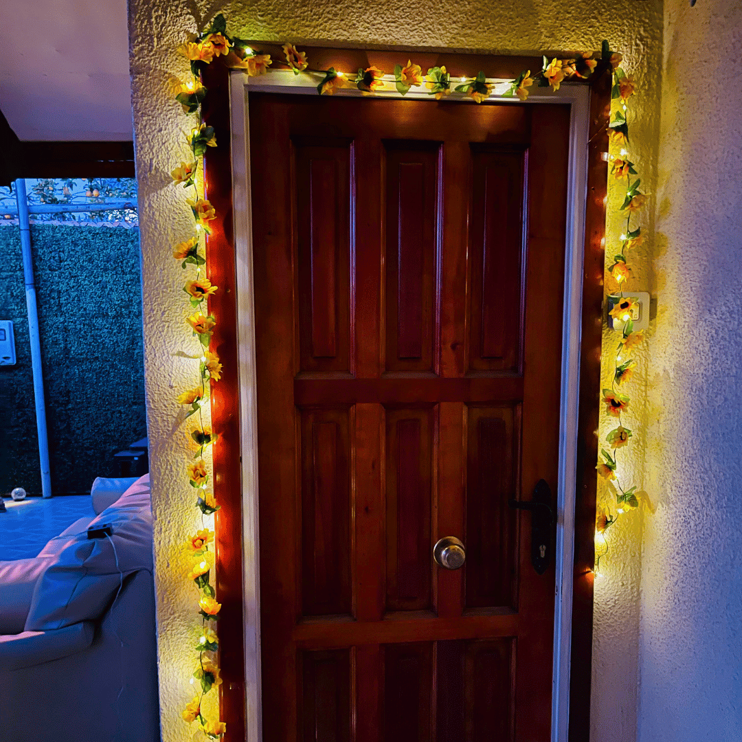 Guirnalda de Girasoles Solares - Luz Cálida / Largo 5 m / IP65 - Disponible en Dreamy Home!