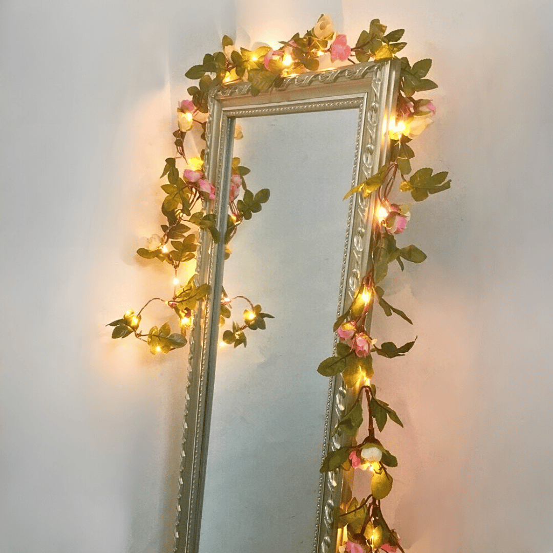 Guirnalda de Rosas Solares - Luz Cálida / Largo 5 m / IP65 - Disponible en Dreamy Home!