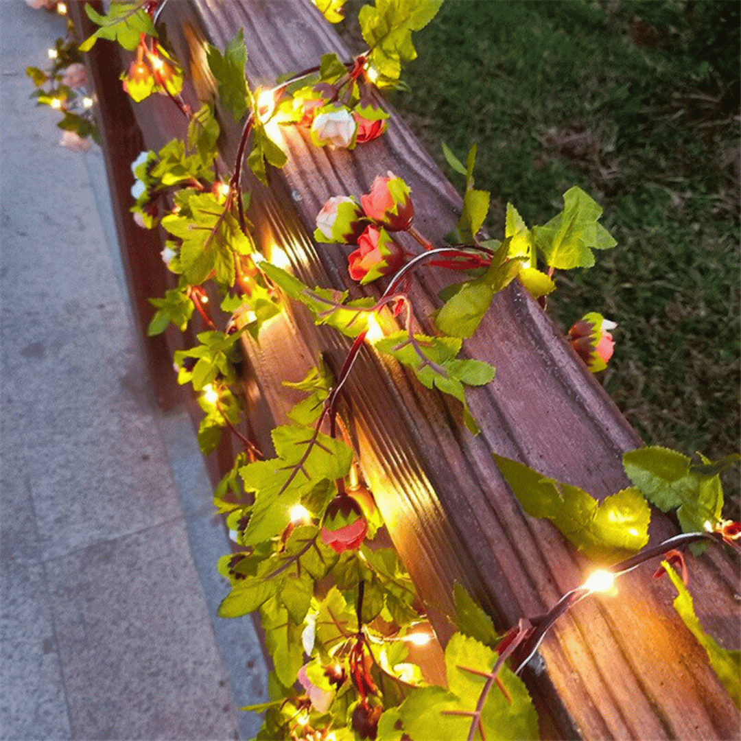 Guirnalda de Rosas Solares - Luz Cálida / Largo 5 m / IP65 - Disponible en Dreamy Home!