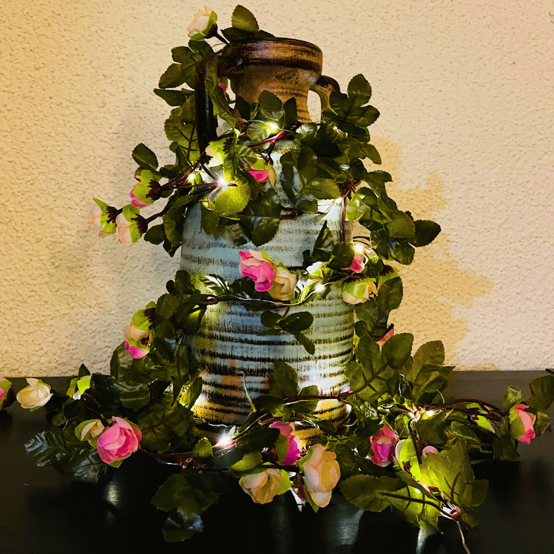 Guirnalda de Rosas Solares - Luz Cálida / Largo 5 m / IP65 - Disponible en Dreamy Home!