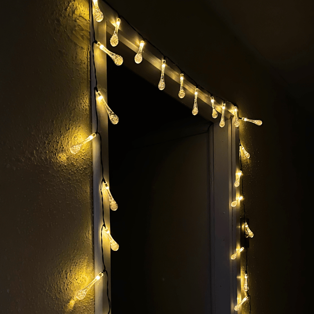 Guirnalda de Lágrimas Solares - Luz Cálida / Largo 5 m / IP65 - Disponible en Dreamy Home!