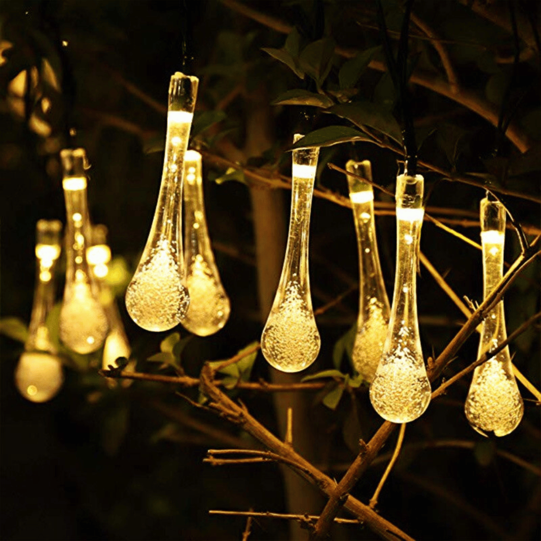 Guirnalda de Lágrimas Solares - Luz Cálida / Largo 5 m / IP65 - Disponible en Dreamy Home!