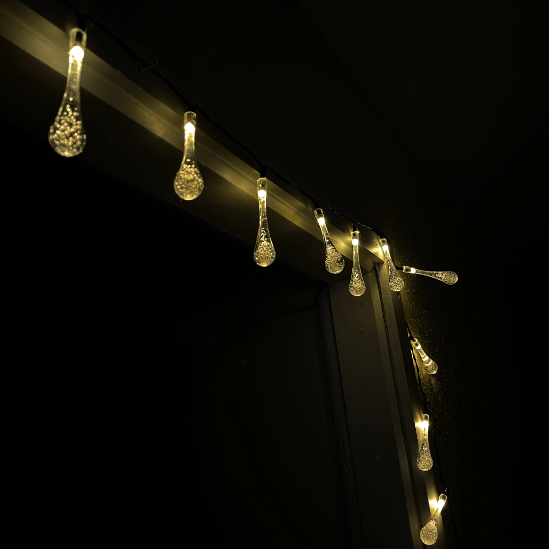 Guirnalda de Lágrimas Solares - Luz Cálida / Largo 5 m / IP65 - Disponible en Dreamy Home!