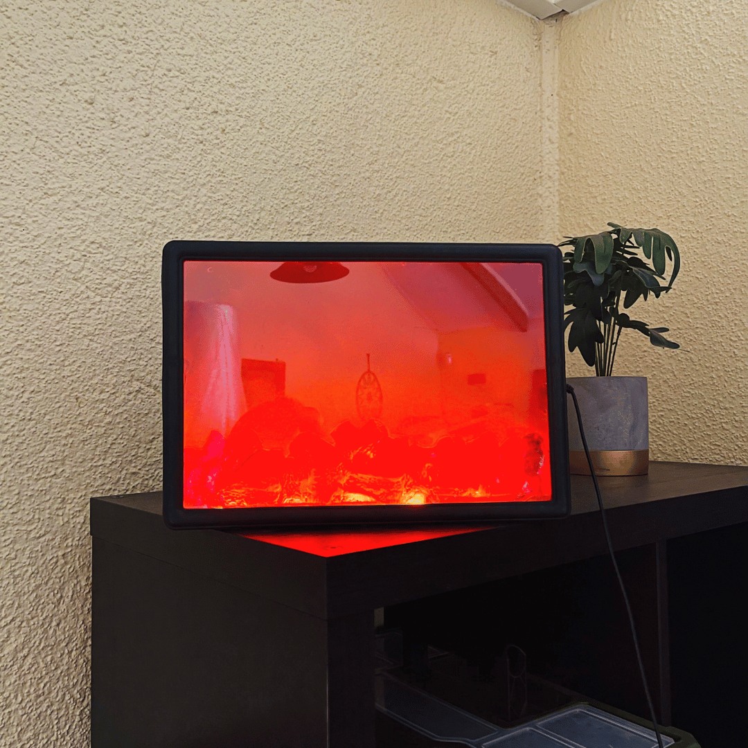 Lámpara Simulador de Llama - Pilas o USB / Diseño Estufa - Disponible en Dreamy Home!