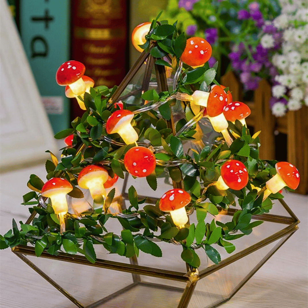 Guirnalda de Honguitos Solar - Luz Cálida / 5 m - Disponible en Dreamy Home!