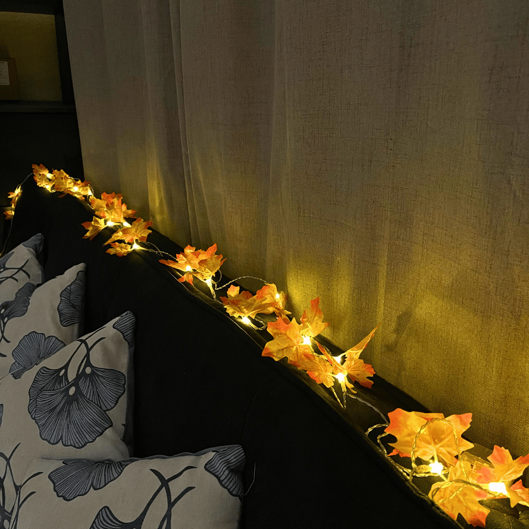 Luces Hojas Otoño Solar - 30 Luces 5 m Luz Cálida IP 44 - Disponible en Dreamy Home!