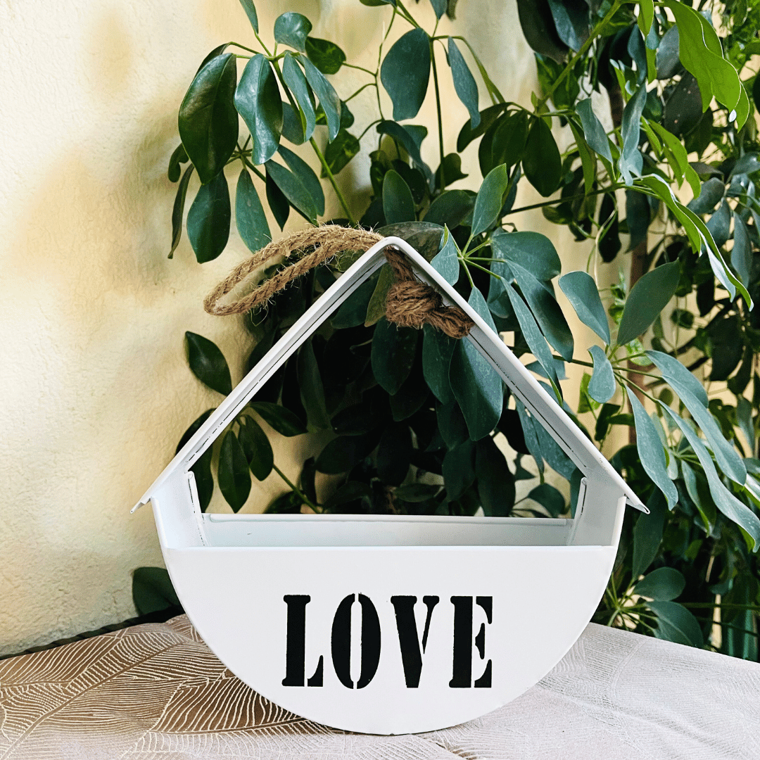 Maceteros Cuerda Cañamo - Metal Love/Flowers-Dreamy Home