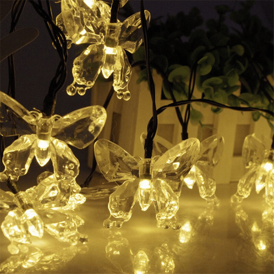 Guirnalda de Mariposas Solares - Luz Cálida o Multicolor / Largo 5 m / IP65 - Disponible en Dreamy Home!