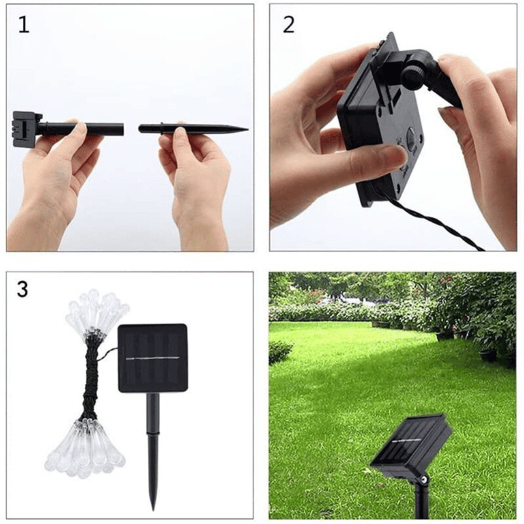 Guirnalda de Pelotitas Solares - Luz Cálida / Largo 6 m / IP65 Disponible en Dreamy Home!
