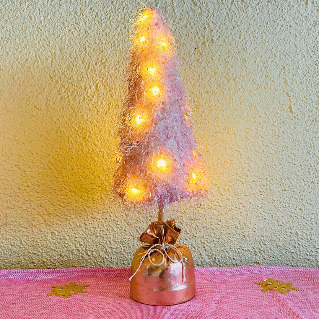 Pino Christmas Gold Rose - Luz Cálida - Disponible en Dreamy Home!