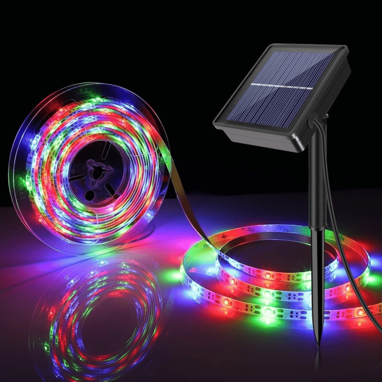 Tira RGB Solar - Luz Multicolor / 5 m / IP65 - Disponible en Dreamy Home!