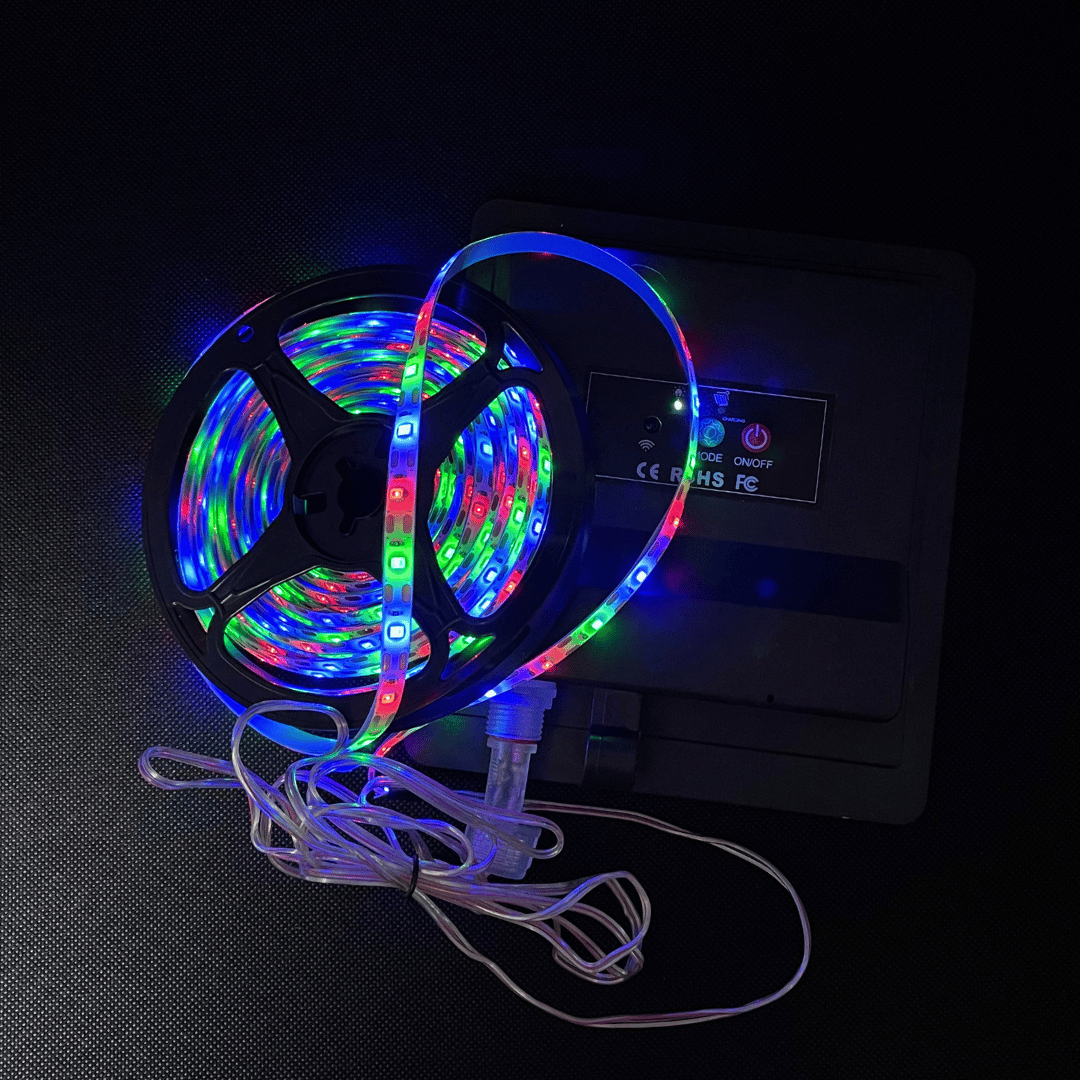 Tira RGB Solar - Luz Multicolor / 5 m / IP65 - Disponible en Dreamy Home!