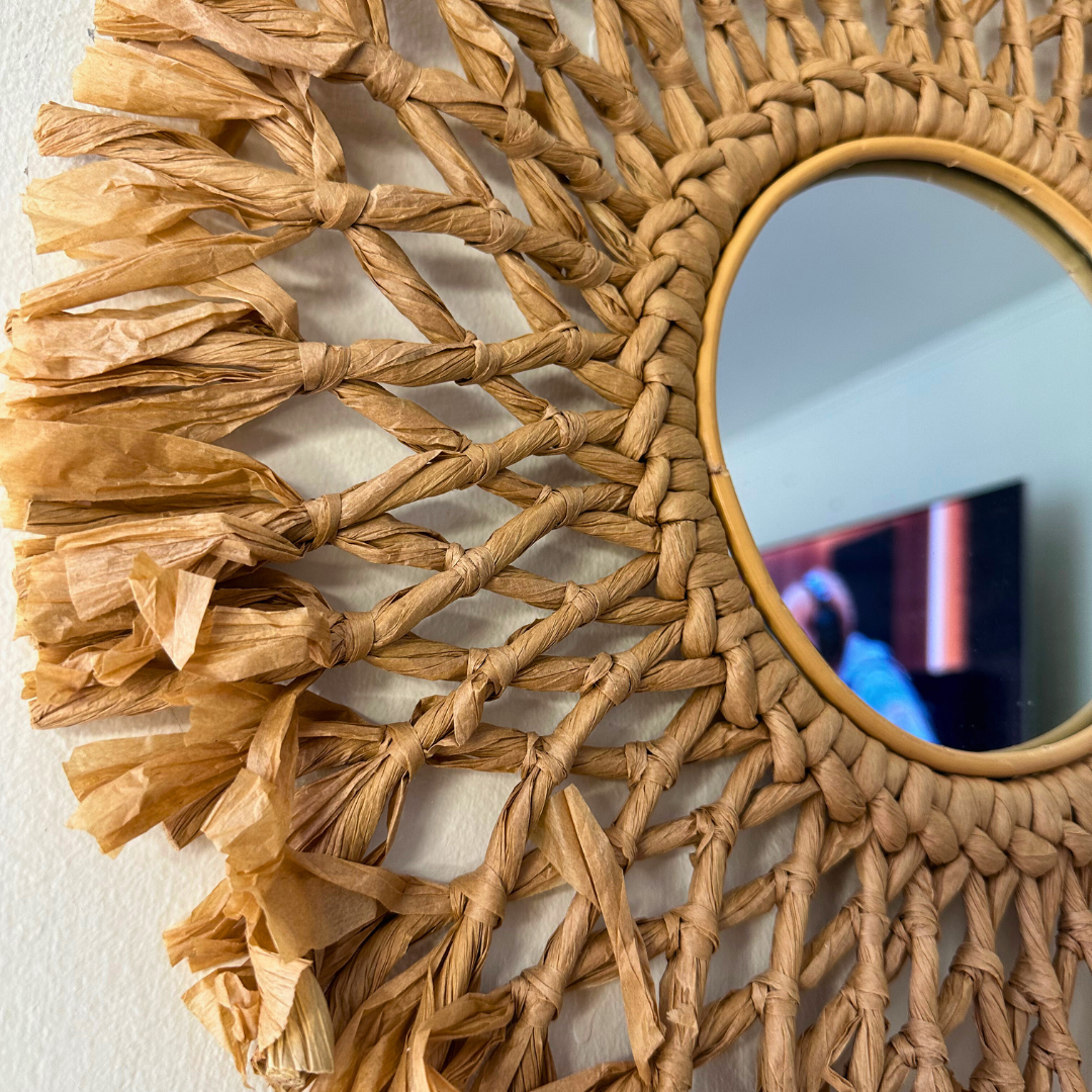Espejo Boho Trenzado - Diámetro 50 cm