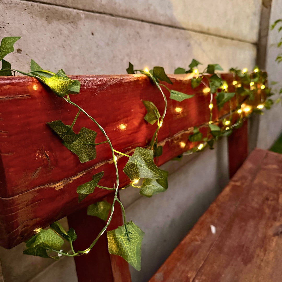 Guirnalda Hojas Solares - 5 m / Luz Cálida / IP44