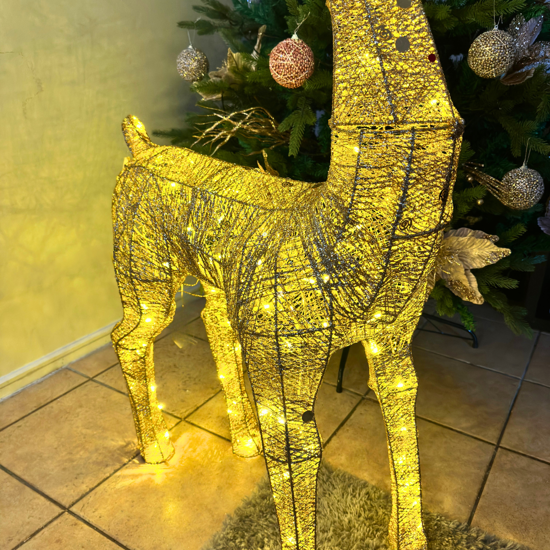 Reno Brillo de Navidad - Luz Cálida/Enchufe