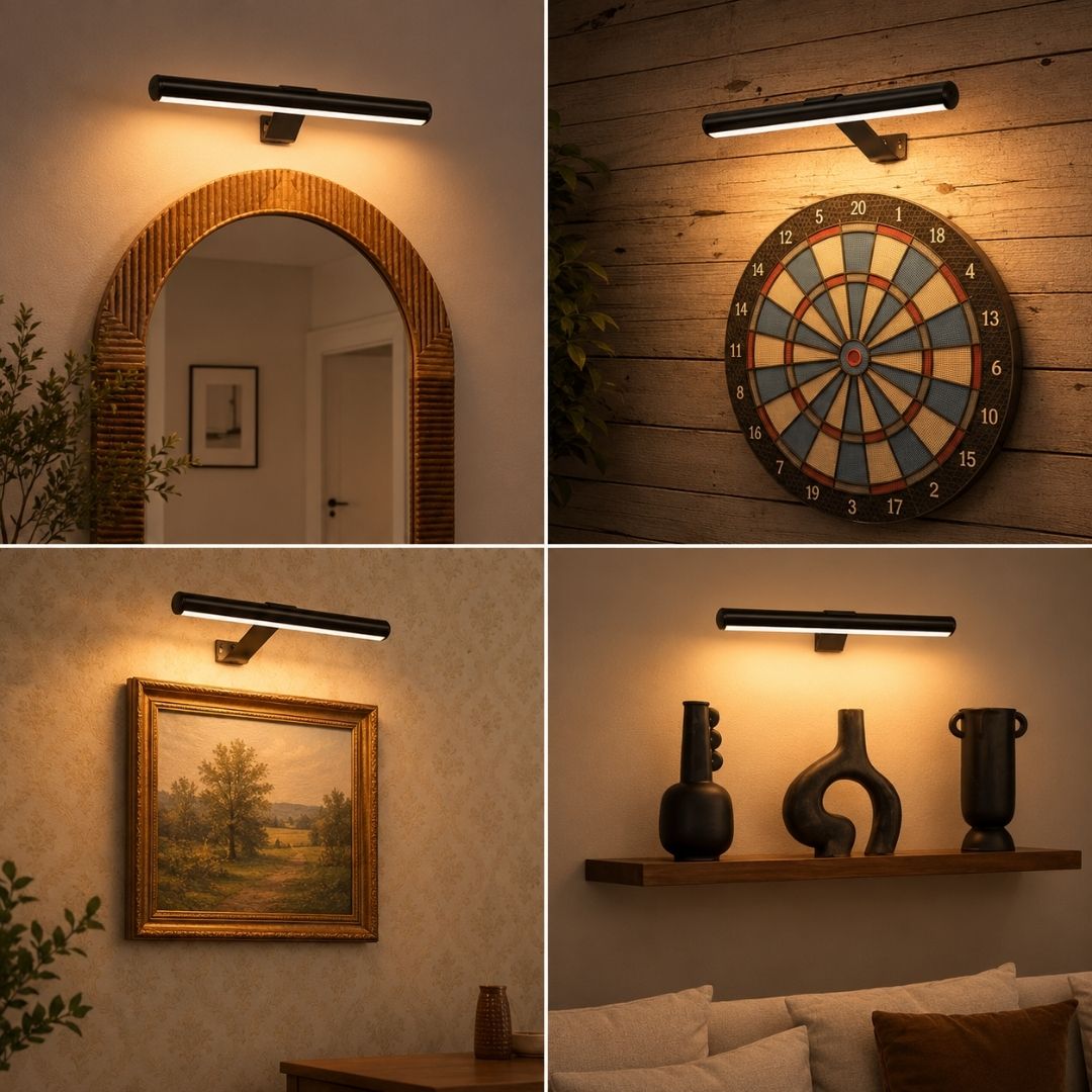 Lámpara Mural Recargable - Pack 2 Un. / 32 cm / 3 Tonos de Luz