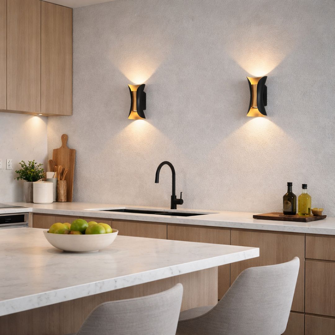 Apliqué Curvo Bidireccional Eléctrico - Luz Cálida / Metal / IP44 - Disponible en Dreamy Home!