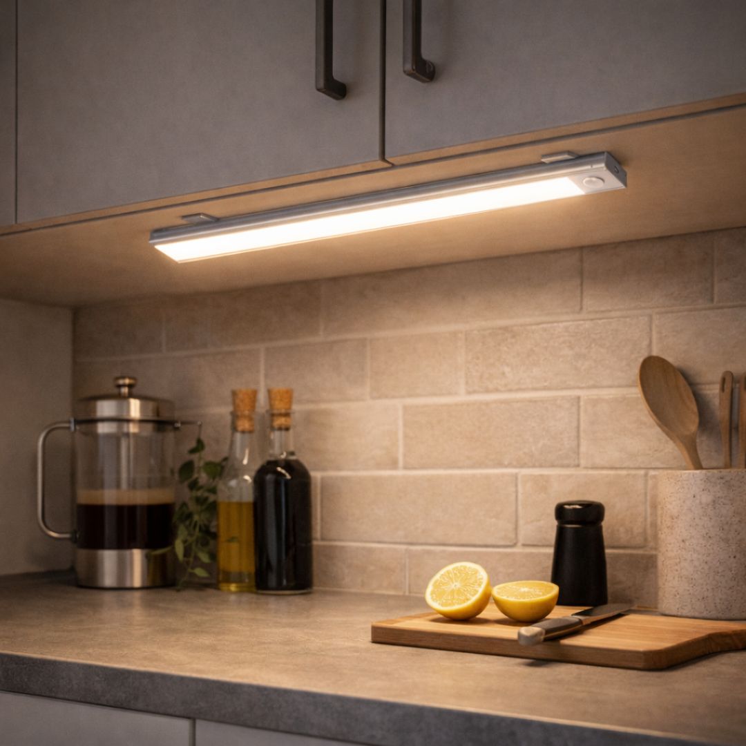 Barra LED con Sensor de Movimiento – Recargable y Magnética / Luz Fría - Iluminación - Disponible en Dreamy Home!