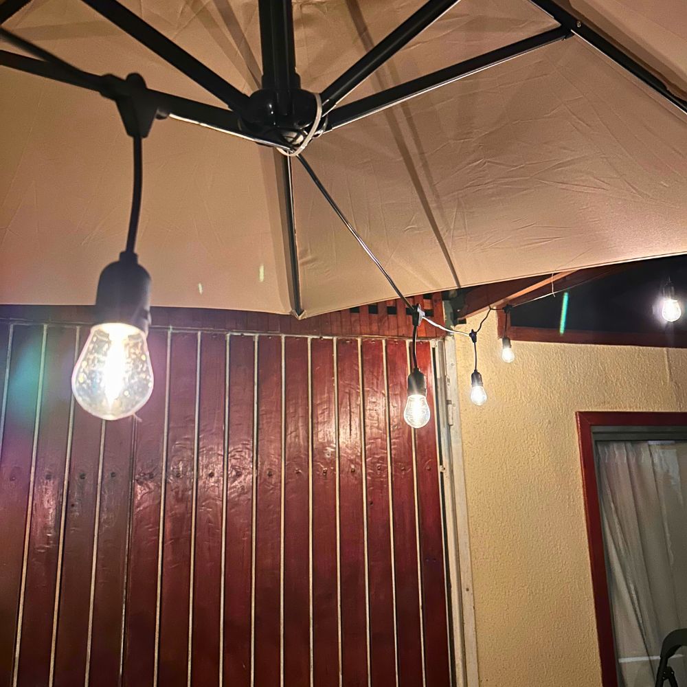 Cadena de Luz Cálida con Ampolletas Intercambiables - 10 m IP65-Dreamy Home