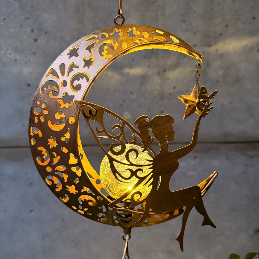 Colgante de Viento de Hada Solar - Luz Cálida / Metal / IP44 - Disponible en Dreamy Home!