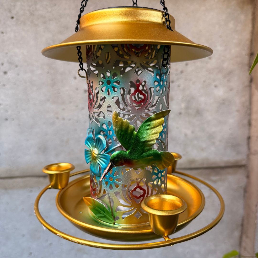 Comedero de Pájaros Solar - Luz Cálida / IP65 / Metal - Disponible en Dreamy Home!