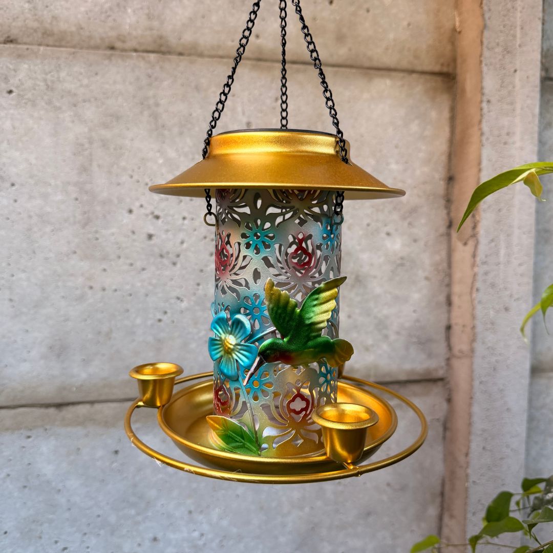 Comedero de Pájaros Solar - Luz Cálida / IP65 / Metal - Disponible en Dreamy Home!