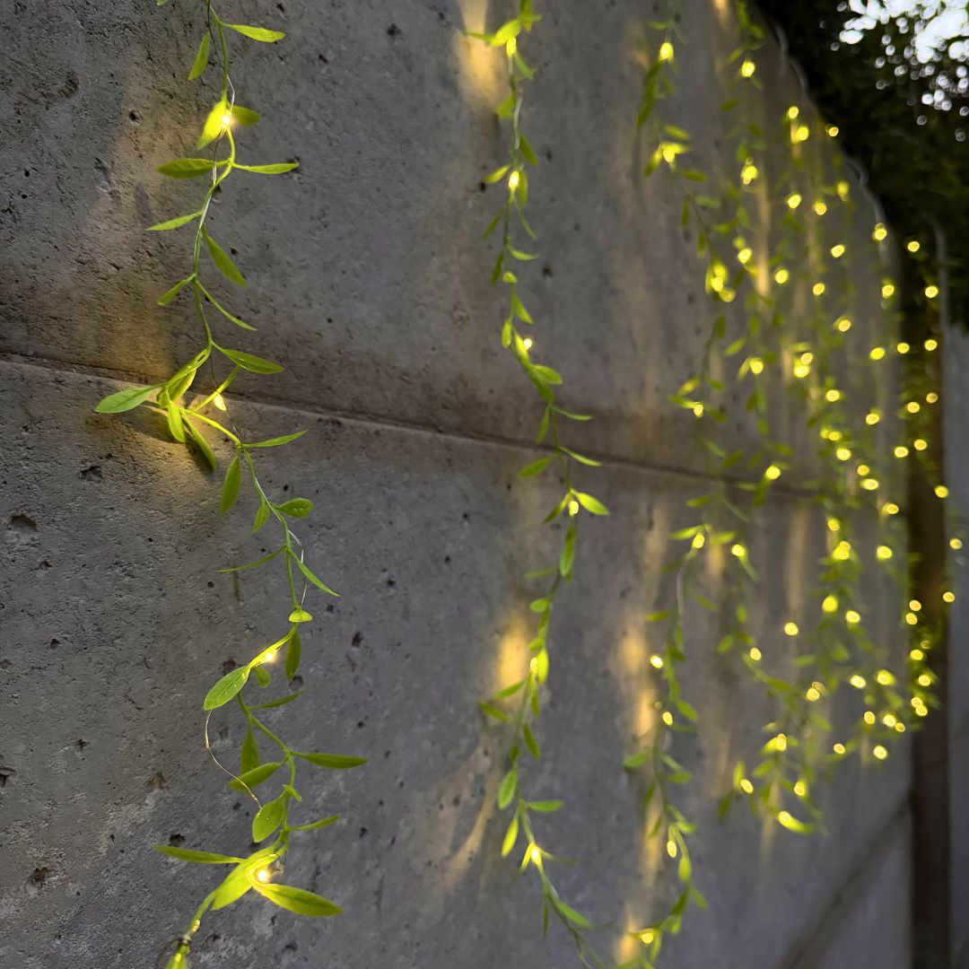 Cortina de Hojas Solar - Luz Cálida / 3 x 1 m / 10 Tiras - Disponible en Dreamy Home!