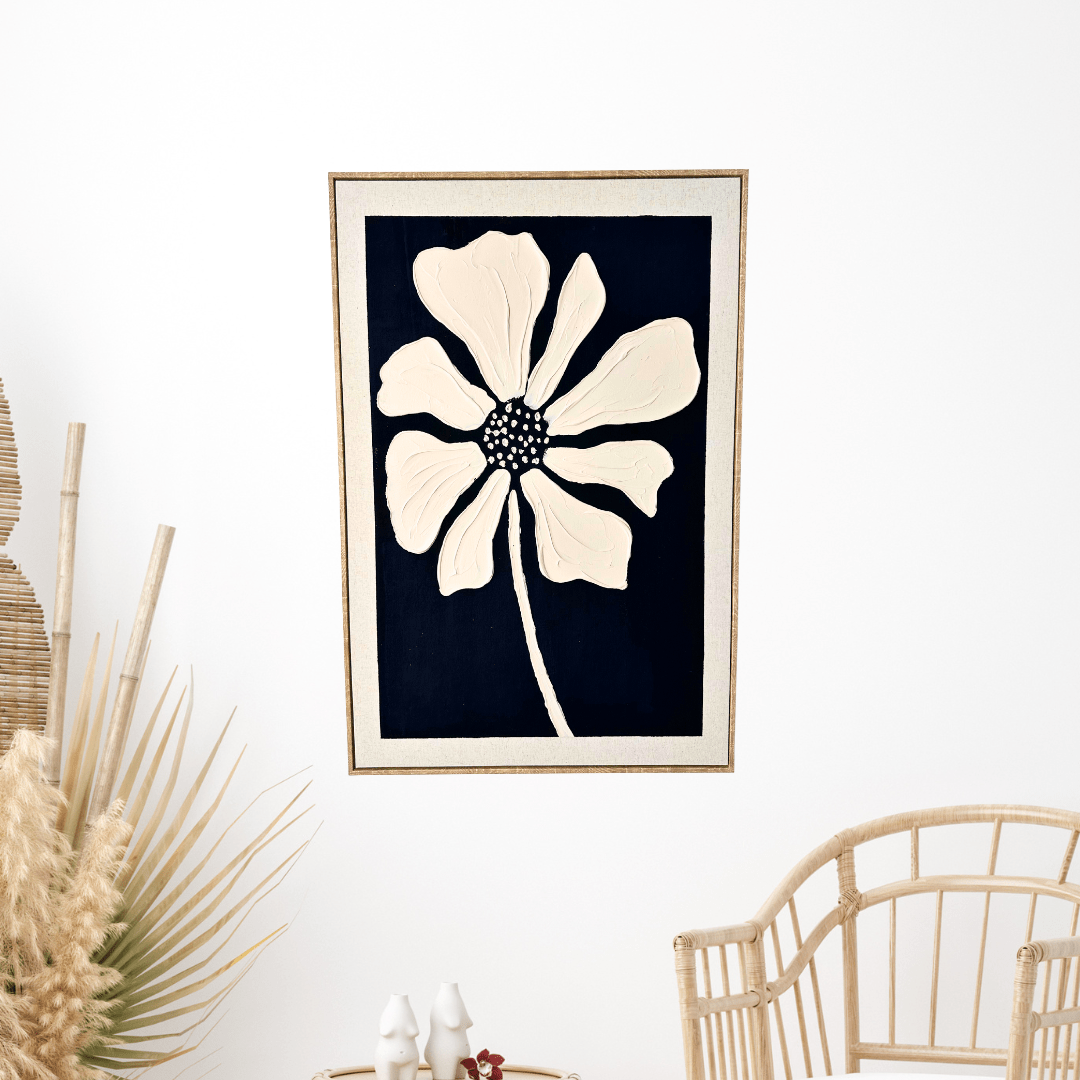 Cuadro Flor Serena - Relieve - 90 x 60 cm - Decoración - Disponible en Dreamy Home!