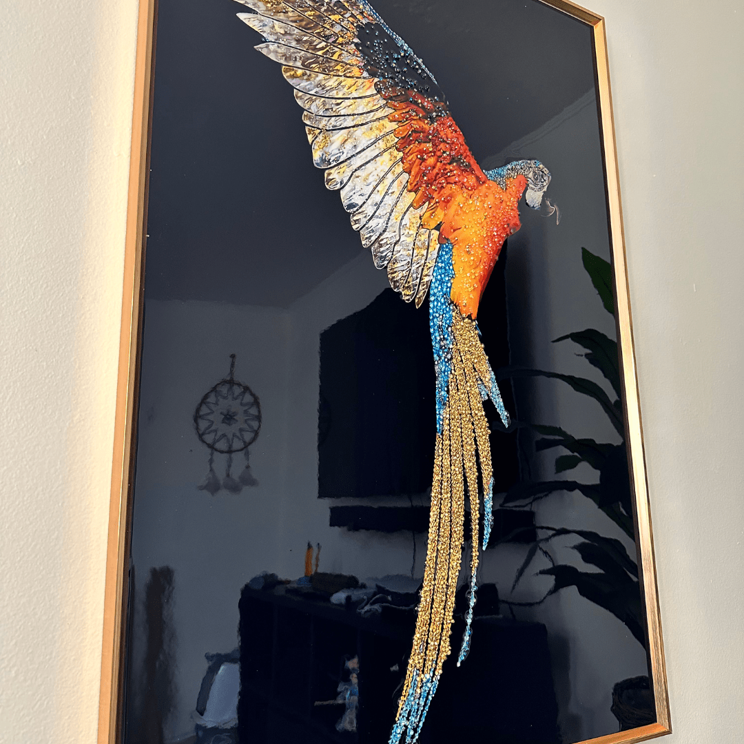 Cuadro Guacamayo - Resina Epóxica - 90 x 60 cm - Decoración - Disponible en Dreamy Home!