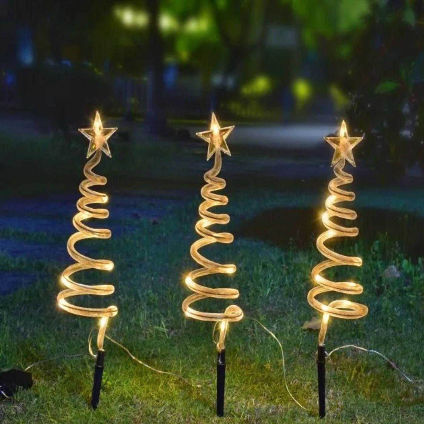 Estacas de Árboles Espirales - 3 Un / Luz Cálida / IP65 - Disponible en Dreamy Home!