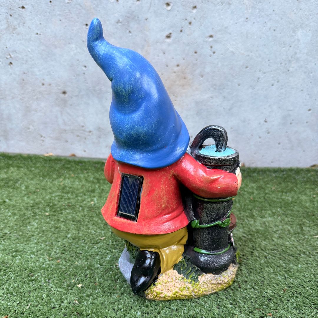 Estatua Duende Grifo de Agua Azul - Resina / Luz Cálida / IP65 - Disponible en Dreamy Home!