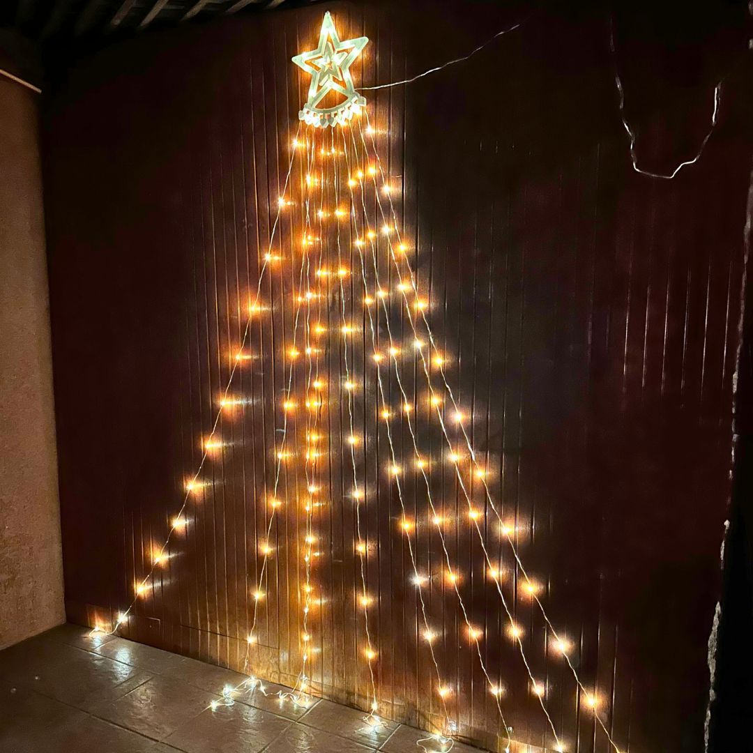 Estrella Navidad Solar - 3 m Luz Cálida/Multicolor 300 Leds - Disponible en Dreamy Home!