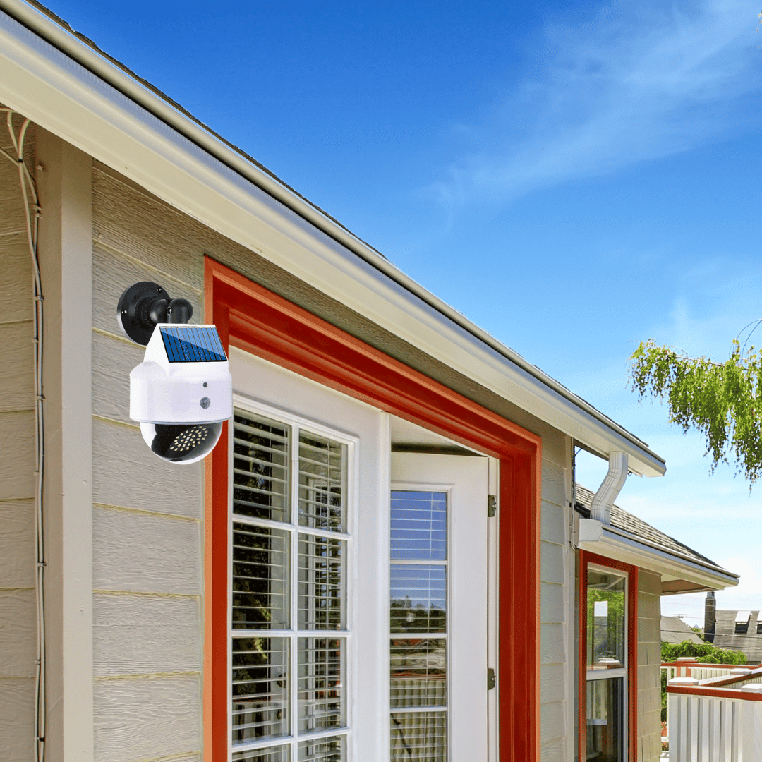 Foco Cámara de Vigilancia 360° Solar - Luz Fría IP65-Dreamy Home