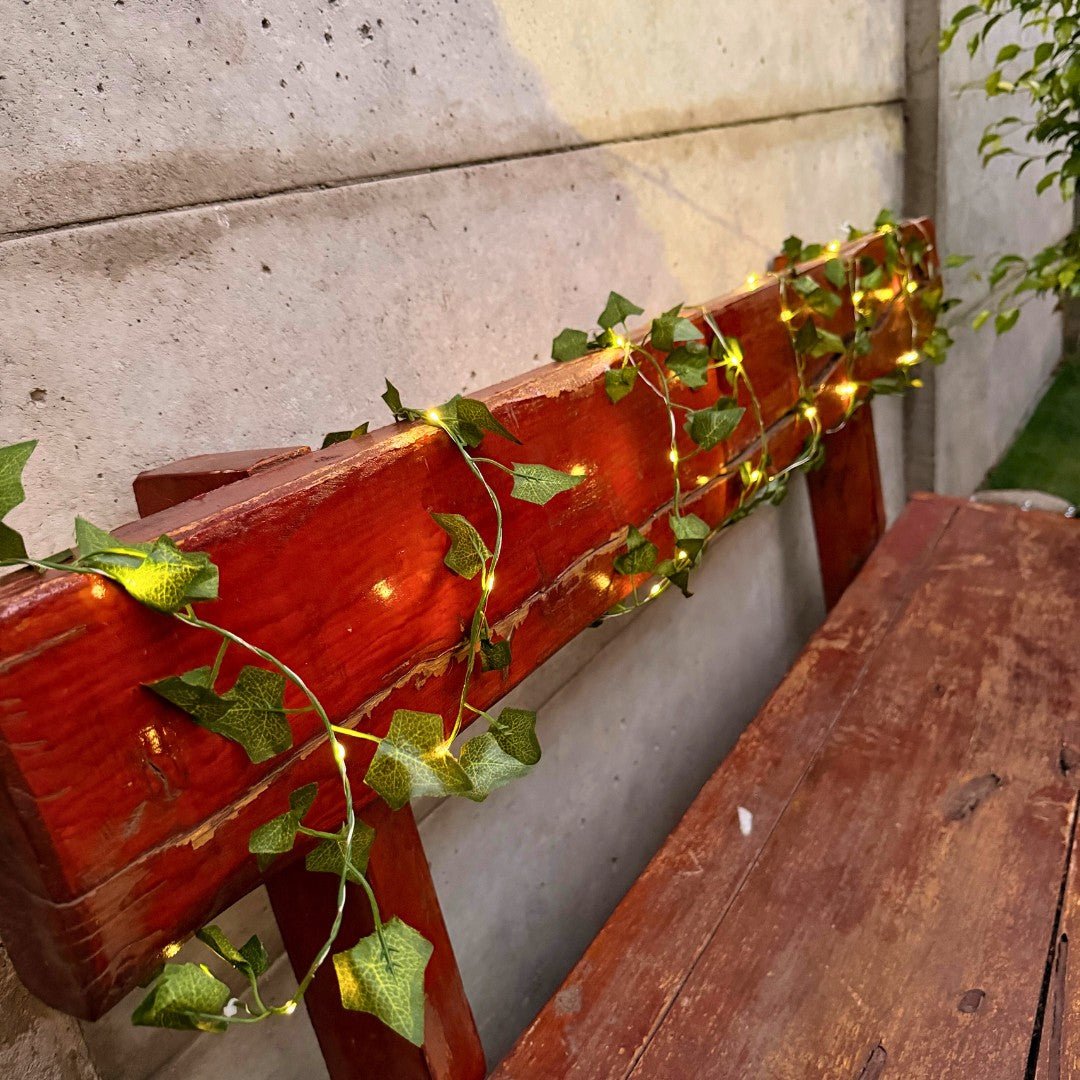 Guirnalda Hojas Solares - 5 m / Luz Cálida / IP44 - Disponible en Dreamy Home!
