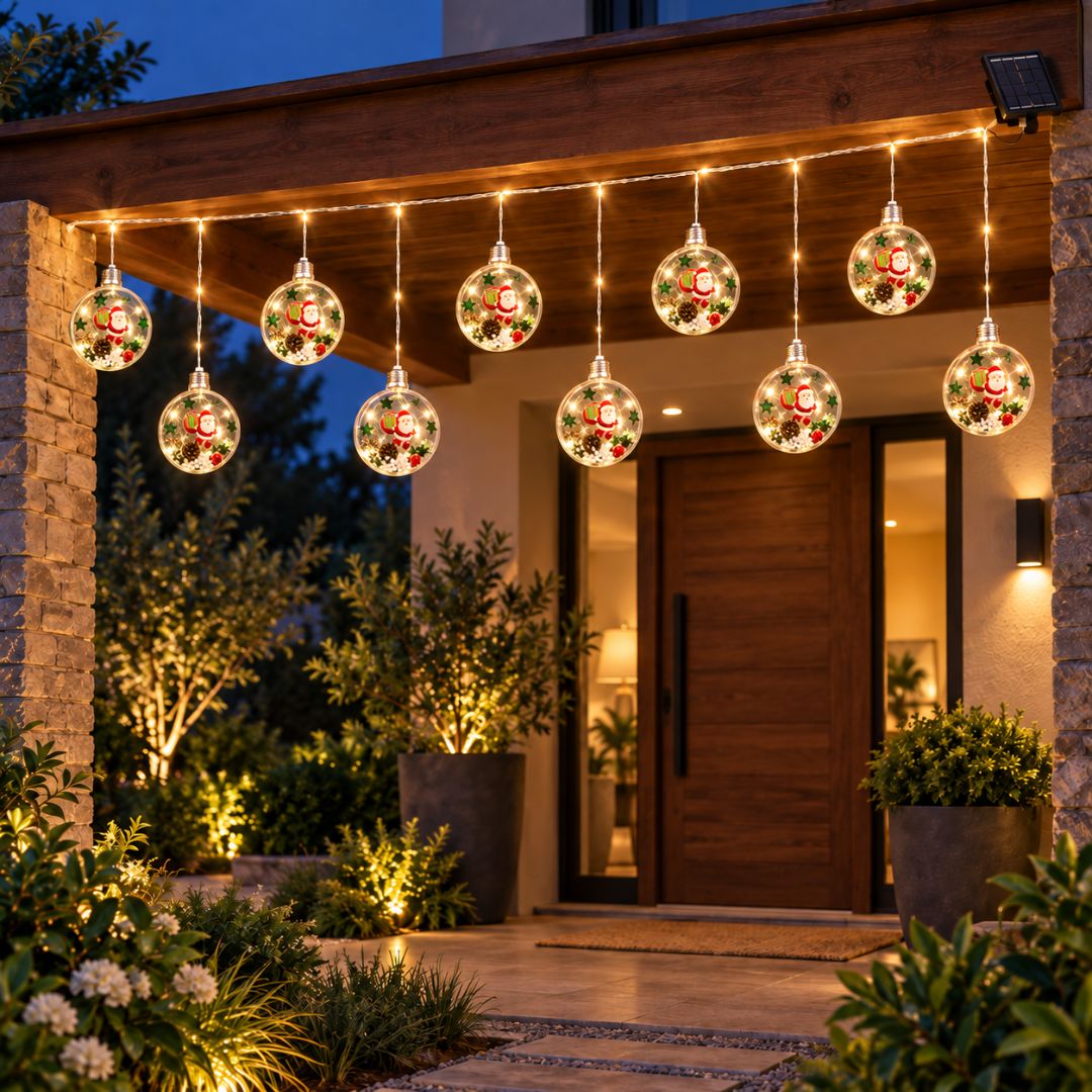 Guirnalda Solar de Esferas Navideñas 5 m – Luz Cálida o Multicolor / IP65 - Disponible en Dreamy Home!