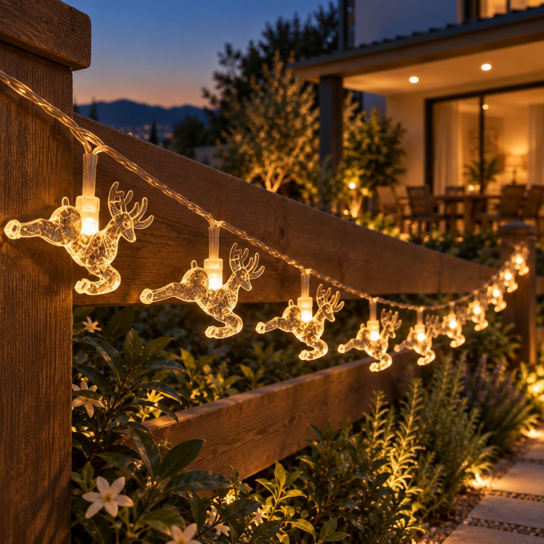 Guirnalda Solar de Renos 5 m – Luz Cálida / IP65 - Disponible en Dreamy Home!