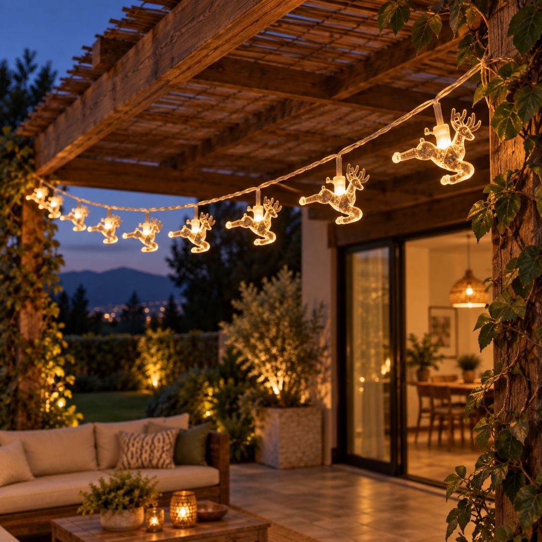Guirnalda Solar de Renos 5 m – Luz Cálida / IP65 - Disponible en Dreamy Home!