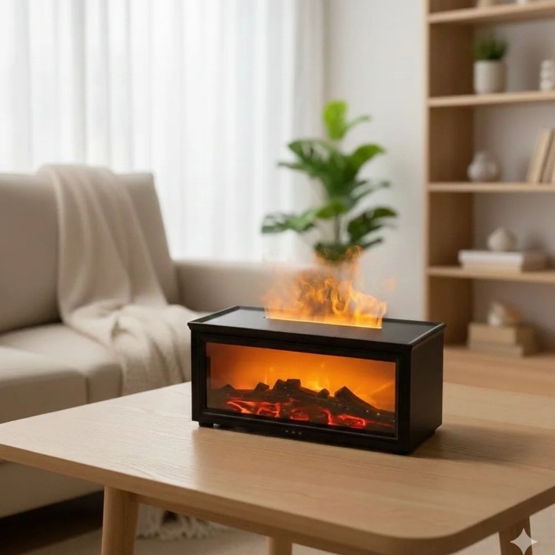 Humidificador Chimenea LED – Aroma / Temporizador / Efecto Llama - Iluminación - Disponible en Dreamy Home!