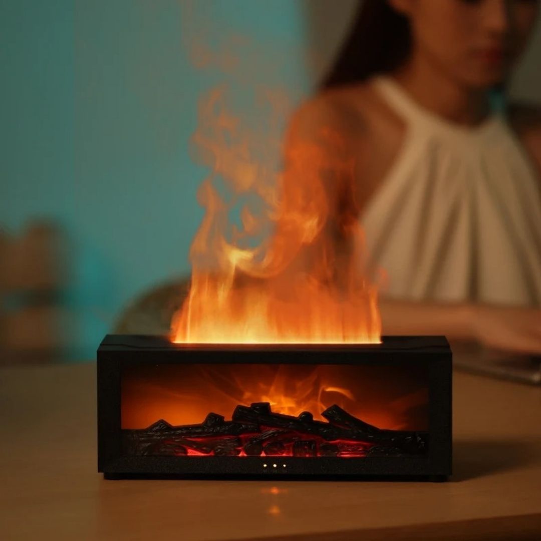 Humidificador Chimenea LED – Aroma / Temporizador / Efecto Llama - Iluminación - Disponible en Dreamy Home!
