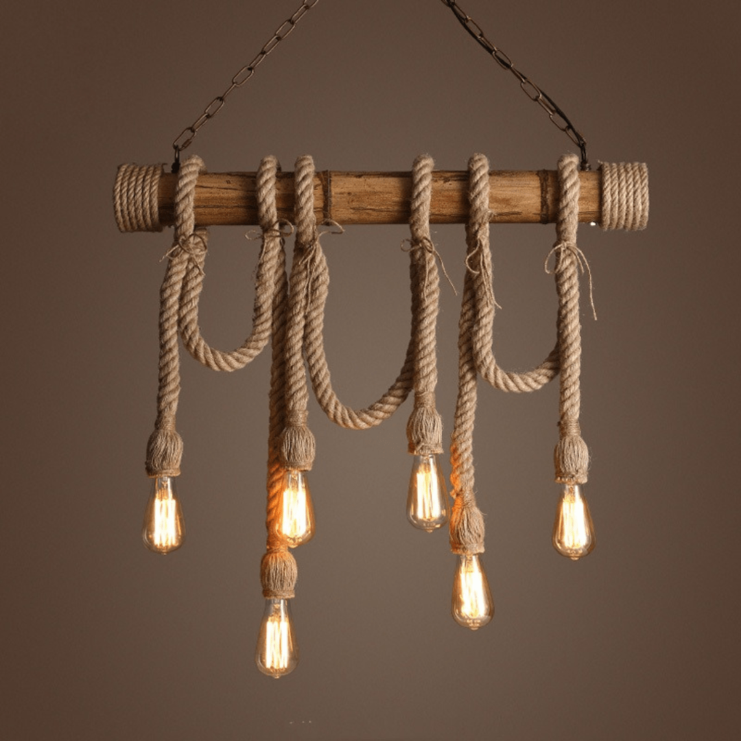 Lámpara Colgante Bambú Cadena - 1 m de Altura / Incluye Ampolleta - Disponible en Dreamy Home!