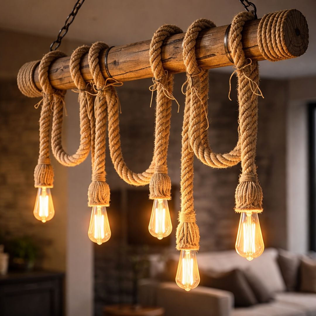 Lámpara Colgante Bambú Cadena - 1 m de Altura / Incluye Ampolleta - Disponible en Dreamy Home!