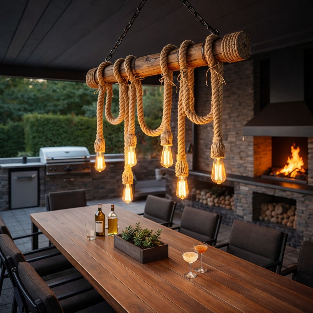 Lámpara Colgante Bambú Cadena - 1 m de Altura / Incluye Ampolleta - Disponible en Dreamy Home!