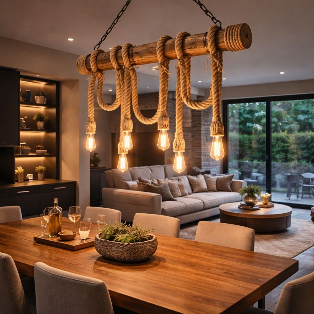 Lámpara Colgante Bambú Cadena - 1 m de Altura / Incluye Ampolleta - Disponible en Dreamy Home!