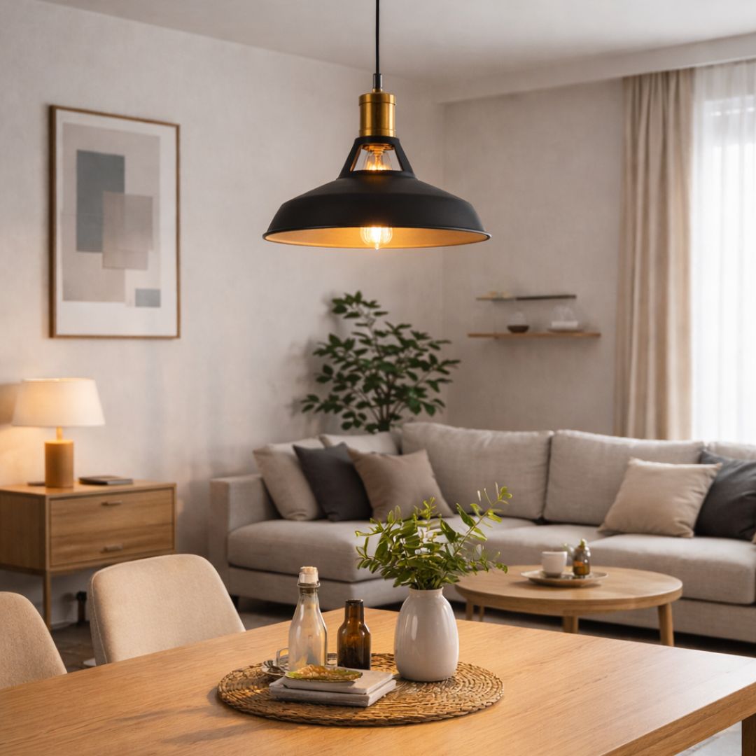 Lámpara Colgante Campana Loft - 1 m de Altura / Metal / Incluye Ampolleta - Casa y jardín - Disponible en Dreamy Home!